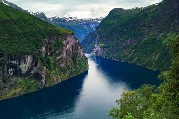 View to "The Seven Sisters" Waterfall, Norway