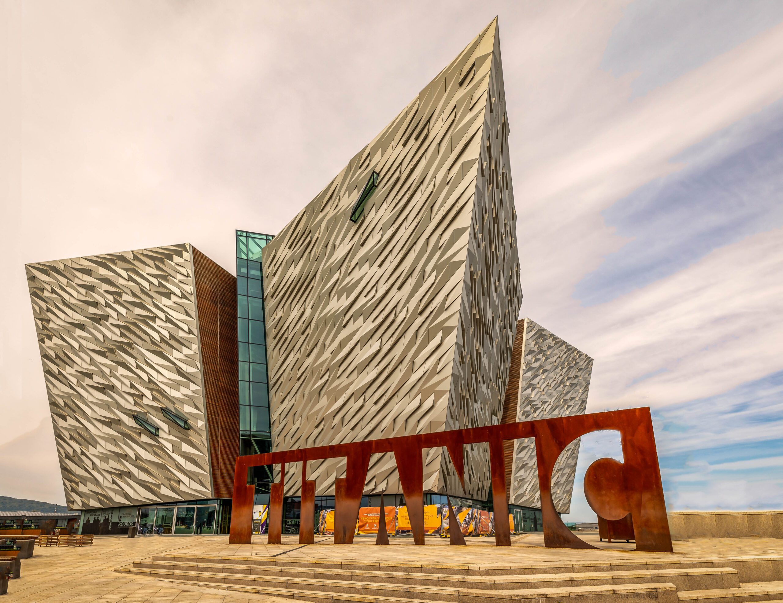 Titanic Belfast museum in Northern Ireland with its striking modern architectural design