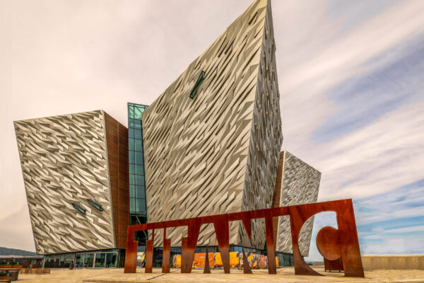 Titanic Belfast museum in Northern Ireland with its striking modern architectural design
